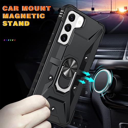 Miniatura 7 de Funda para Galaxy S21 FE 5G, S21 FE con 2 piezas de película nano a prueba de explosiones, grado militar doble a prueba de golpes con función atril