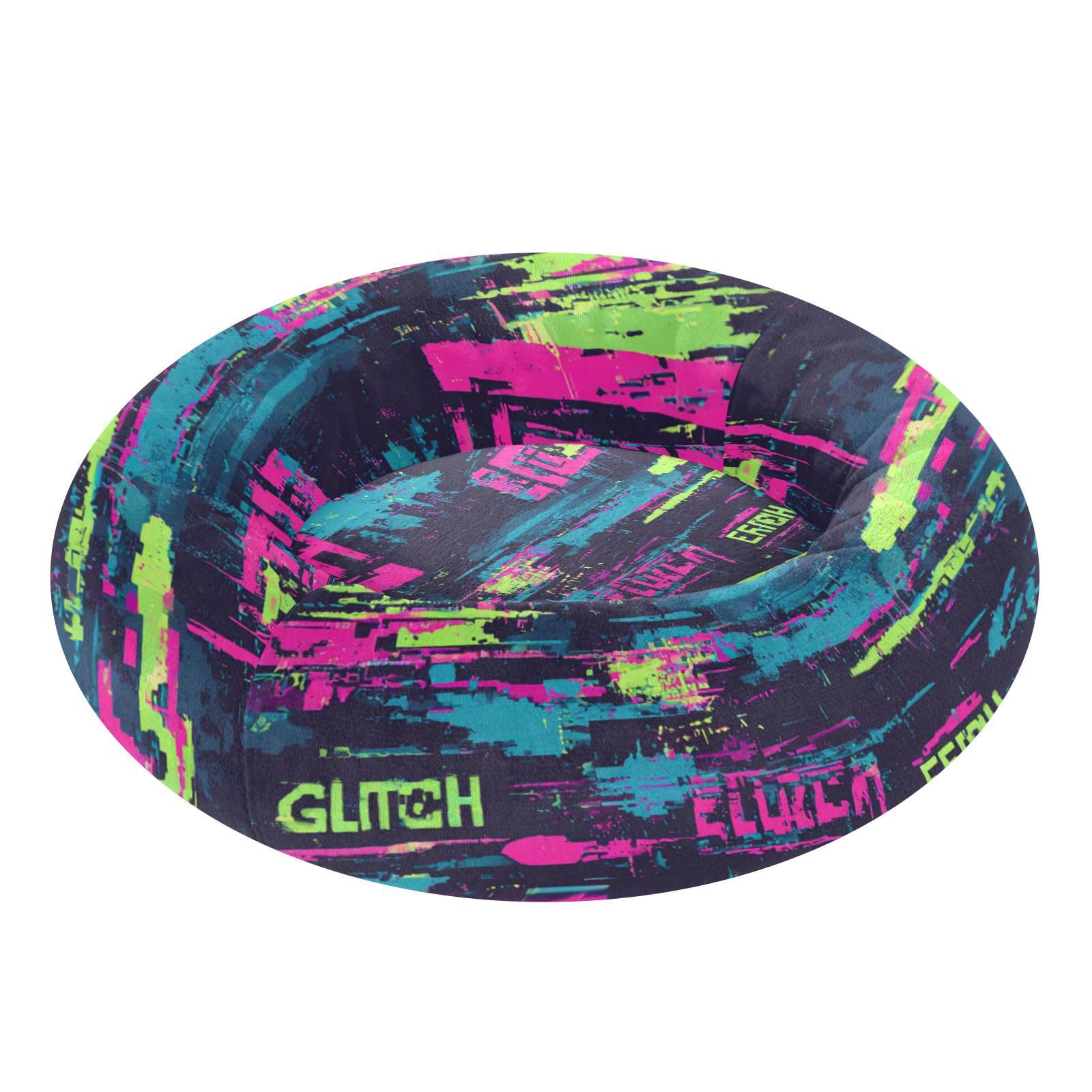Lit pour chien et chat chaud panier graffiti moelleux S