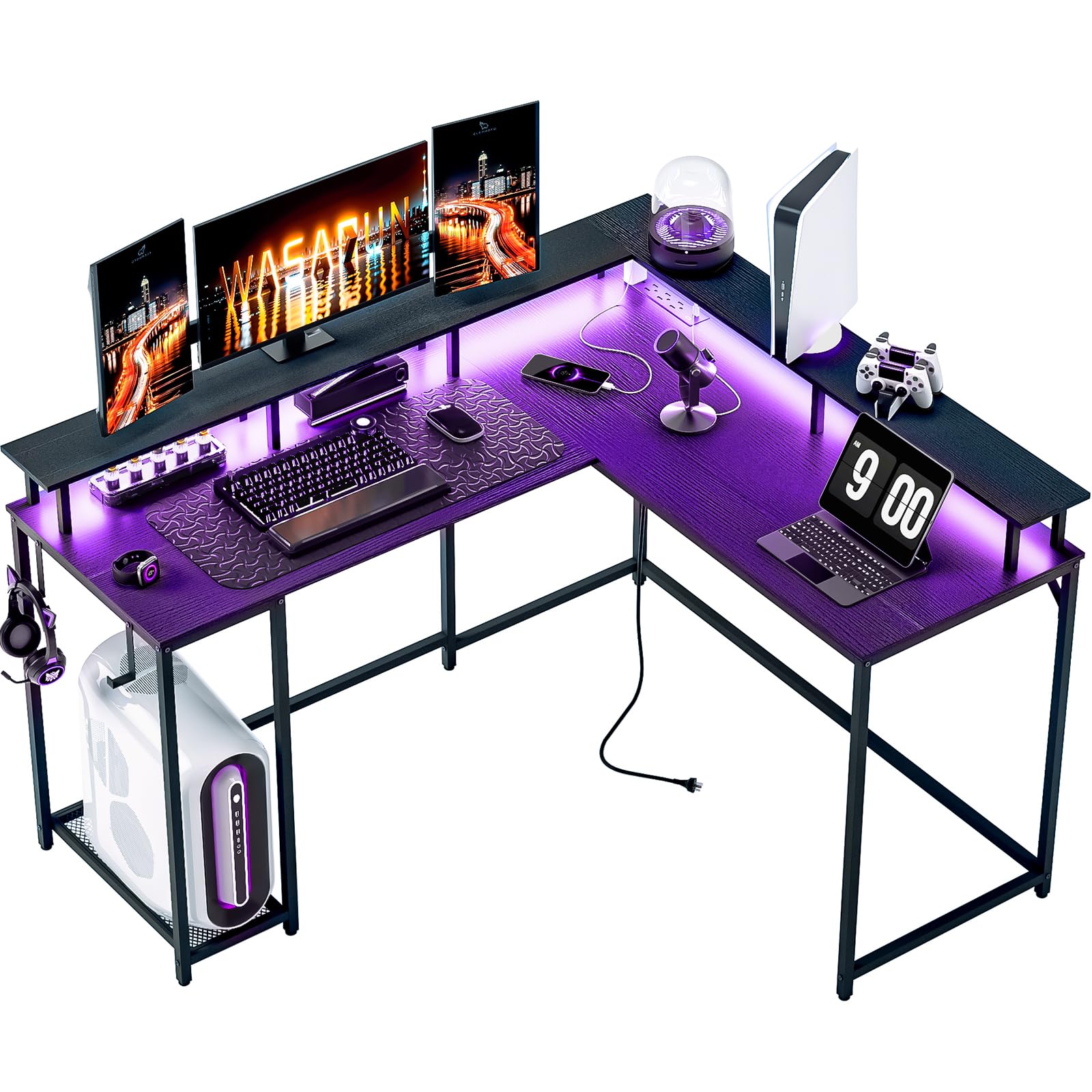 WASAGUN SZ001 L-Shaped Gaming Desk