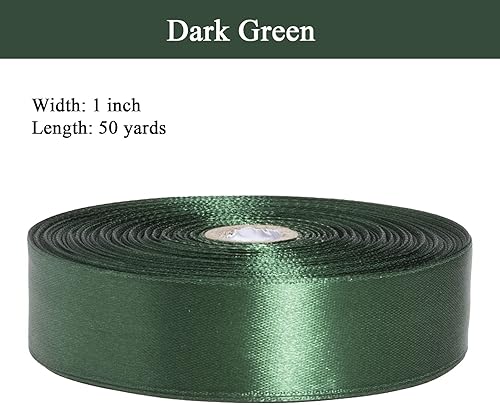 Vista 219 de Cinta de satén sólido azul real de 1 pulgada, cinta de tela artesanal de 50 yardas para envolver regalos, ramos florales, decoración de fiesta