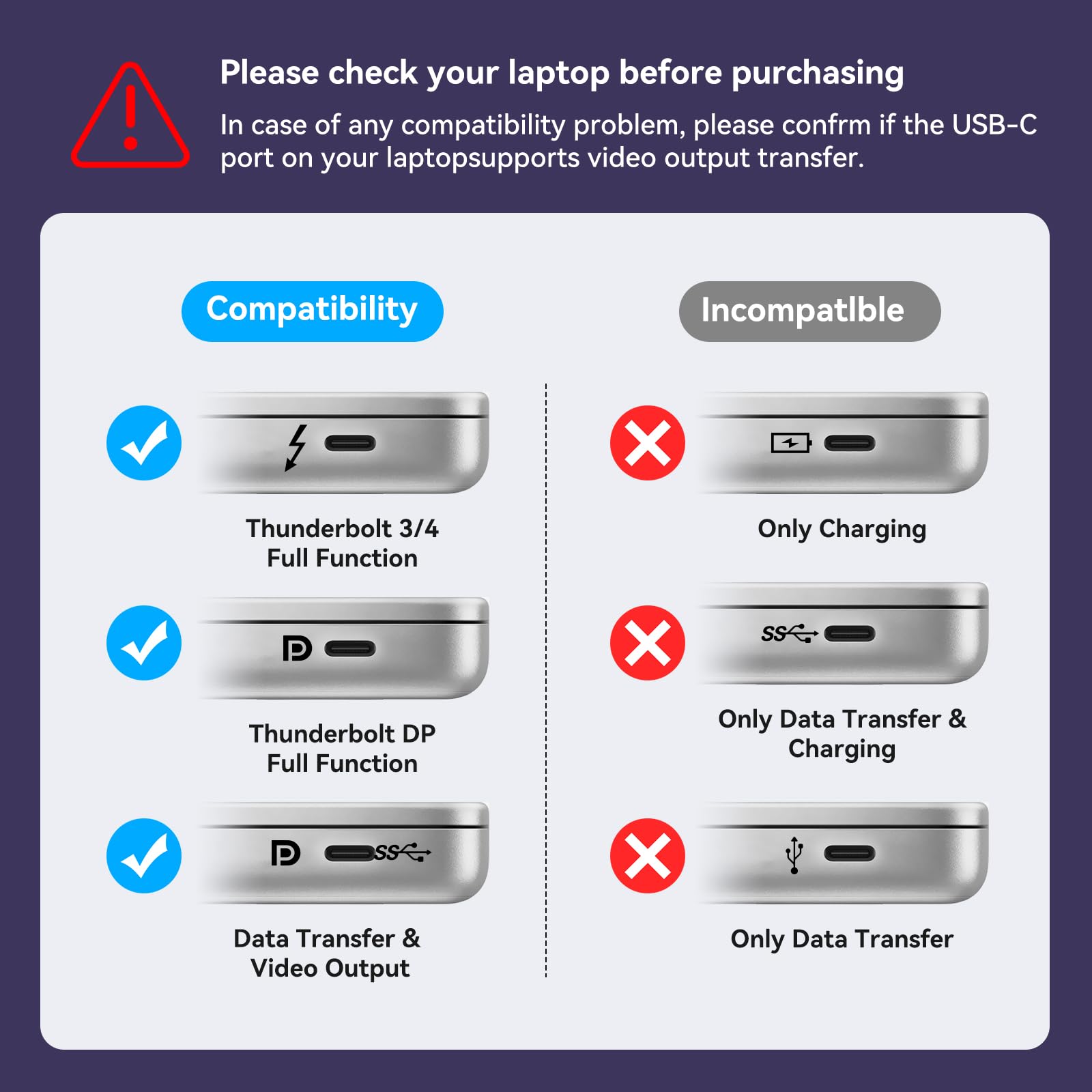 Rozdzielacz USB C na Displayport Potrójne monitory 4K60HZ USB C do 3 DisplayPort 1.4 Rozdzielacz typu C na potrójny DP 1 wejście 3 wyjścia MST HUB Obsługuje dublowanie i
