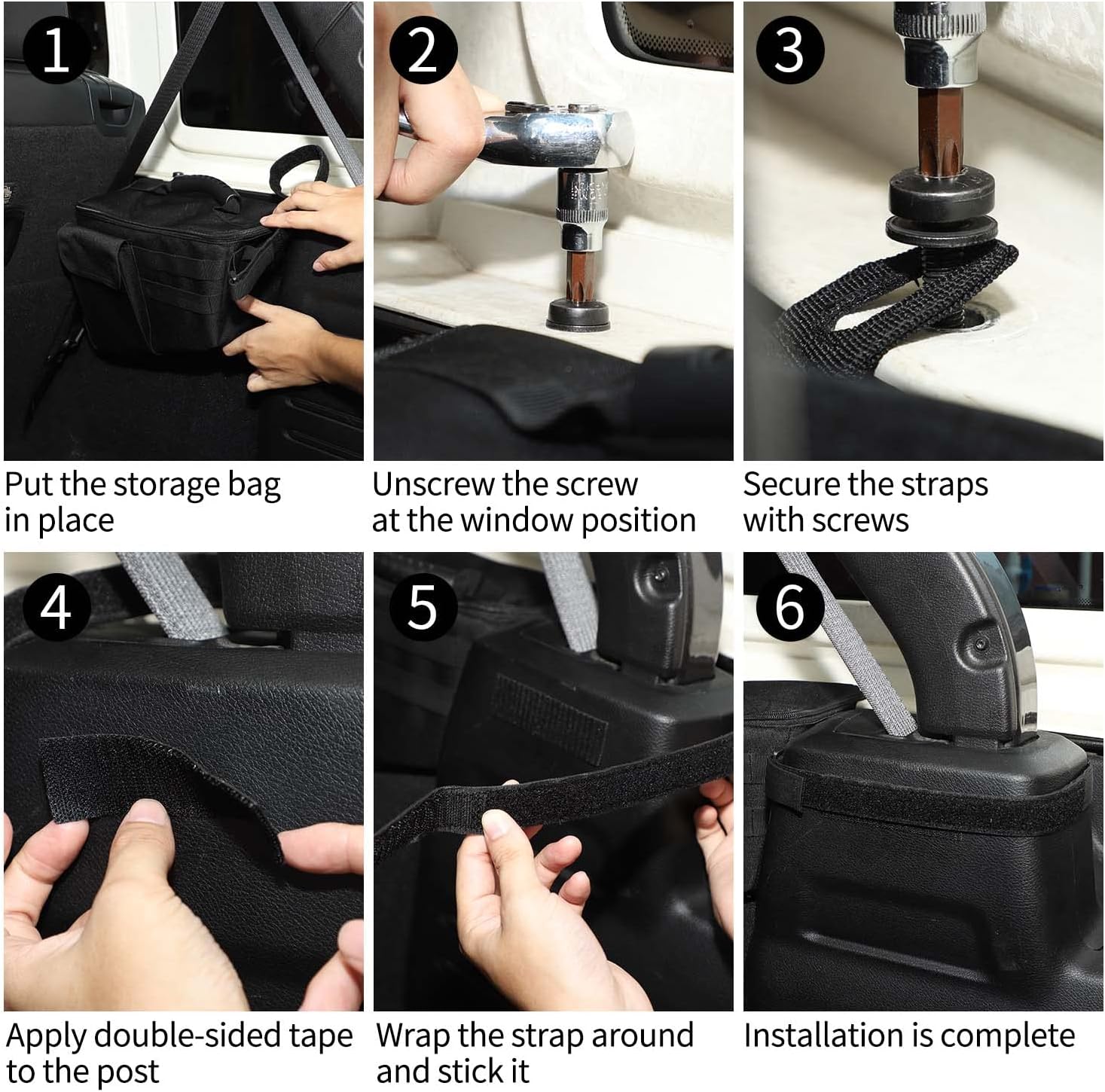 RT-TCZ Rear Trunk Organizer 2PCS,Storage Bag Accessories for Jeep Wrangler JLU 4 Door 2018-2023