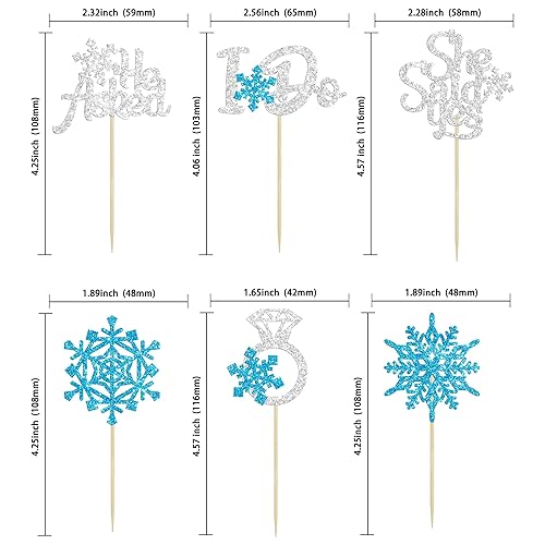 Miniatura 10 de Gyufise 24 adornos de copo de nieve para cupcakes de doble capa, selecciones de cupcakes congelados, decoraciones de pasteles de invierno para