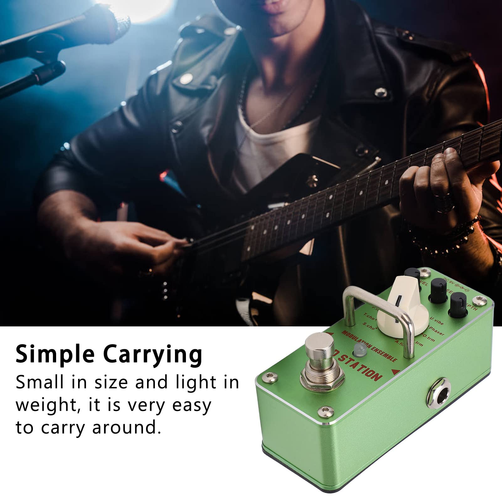 Pedal de Guitarra Multiefectos, Pedal de Guitarra Multiefectos 11 Efectos Modulación Conjunto Pedal de Efectos de Guitarra Pedal de Efectos de Guitarra para Guitarra Eléctrica
