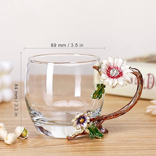 Miniatura 3 de Regalos para mamá, juego de taza de té de cristal con cuchara, el mejor regalo para mujeres, esposa, amigas, día de la madre, día de San Valentín,
