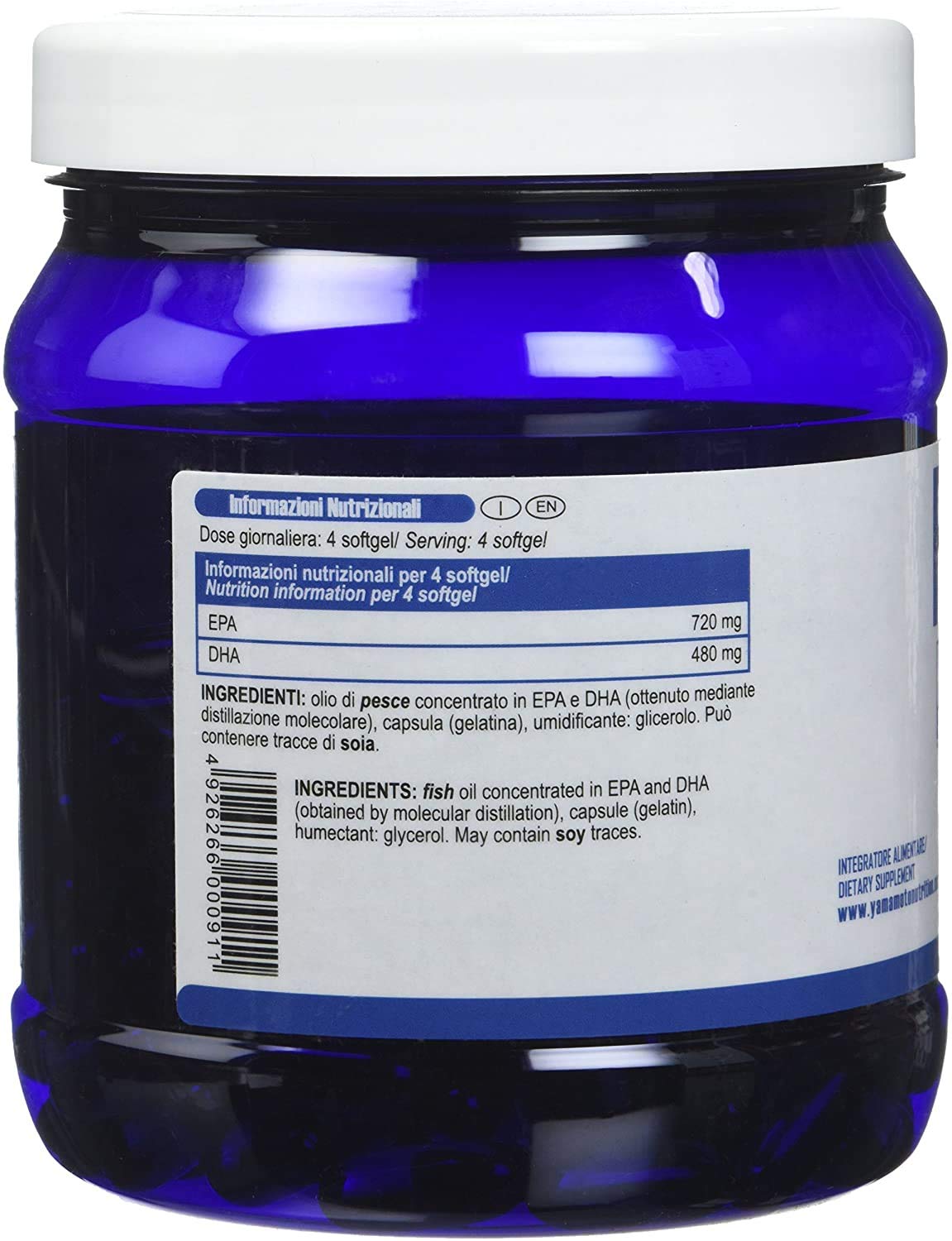 Yamamoto Nutrition Fish OIL integratore di acidi grassi essenziali Omega-3, EPA e DHA da Olio di pesce (2 confezioni (400 softgel))