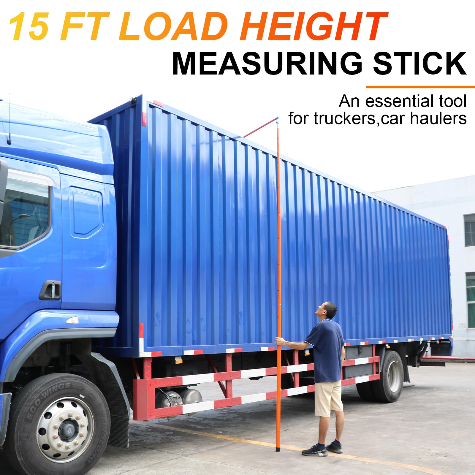 Loading Sticks Load Height Stick 15ft Load Height Measuring Stick - Fiberglass Truck ...