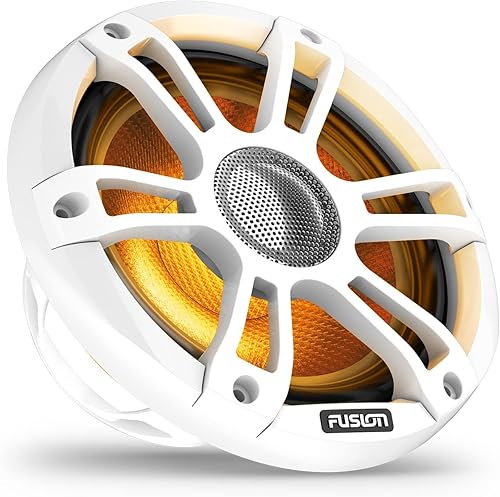 Fusion Signature Series 3i - Altavoces marinos coaxiales CRGBW de 7.7 pulgadas y 280 vatios (par), color blanco