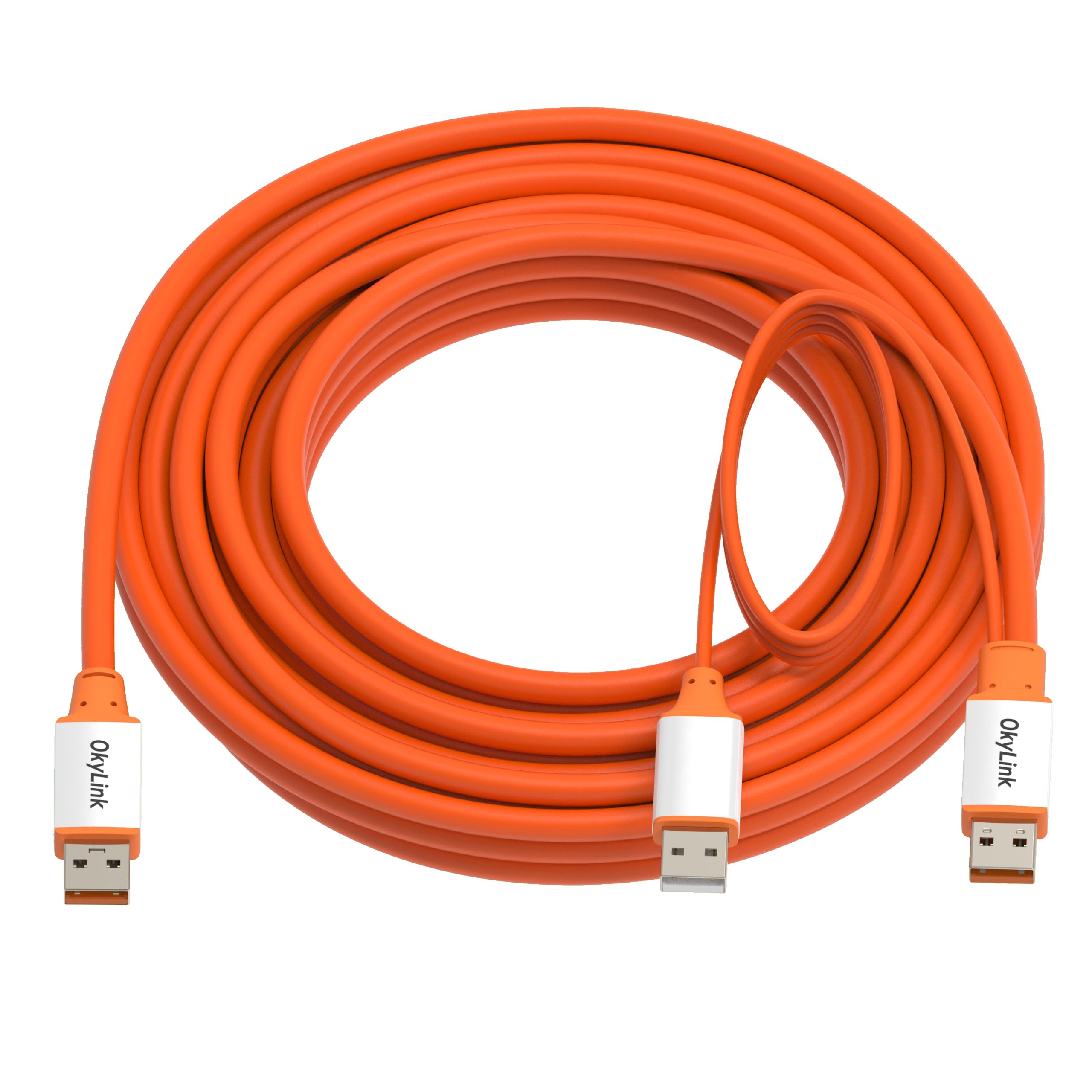 OkyLink Aktives USB 3.2 Gen 2 Kabel USB-A auf USB-A, Stecker auf Stecker, 10Gbps, 8m