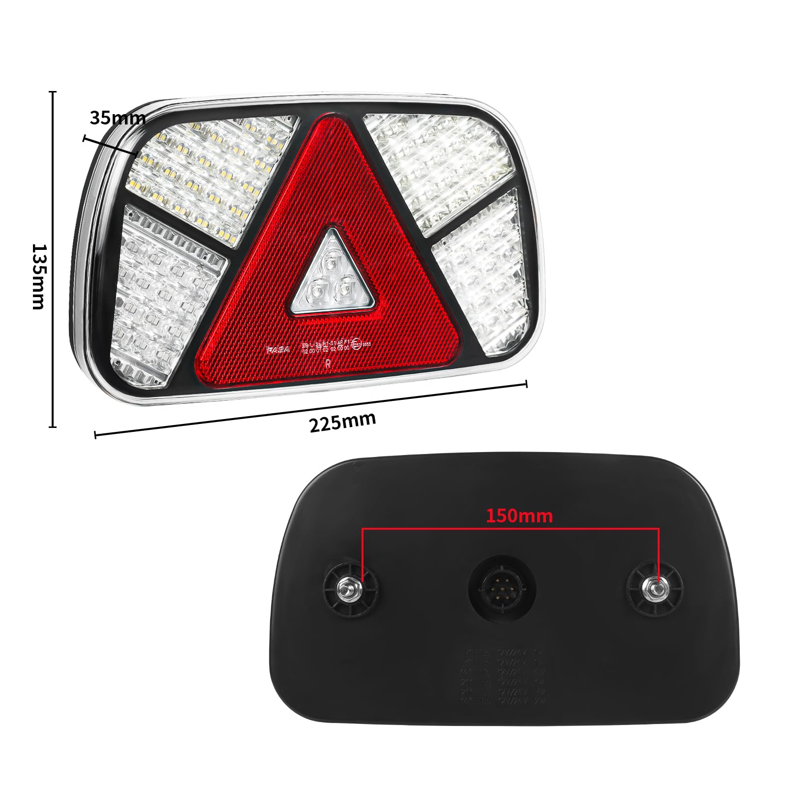 LED tylne światła do przyczep 12V - 2 sztuki wodoodporne światła tylne LED, zestaw kierunkowskazów do przyczep kempingowych, ciągnika siodłowego, samochodów ciężarowych, samochodów