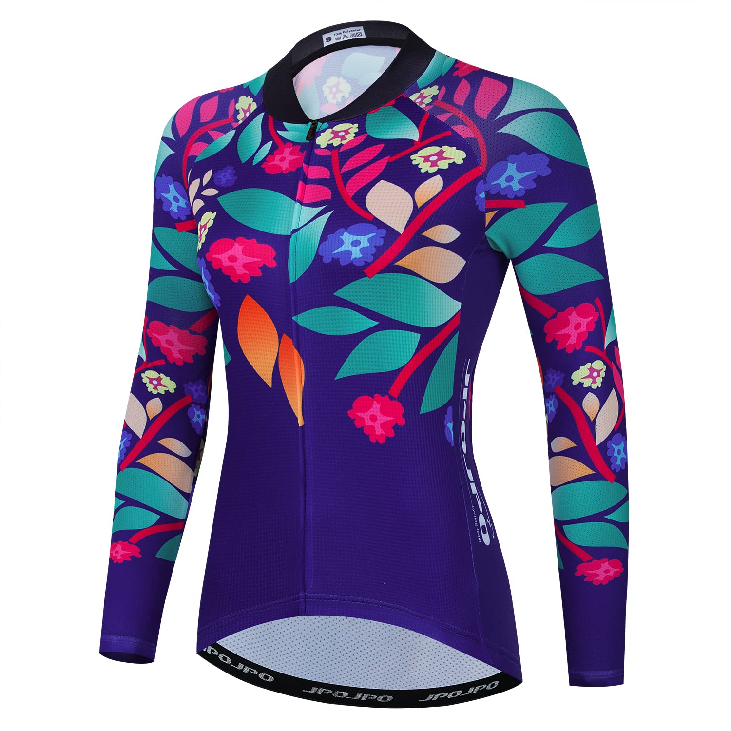 HimyBB Women Cycling Jersey Pro Team Long Sleeve Bike Shirt Tops UPF 50+ Sun Protection L