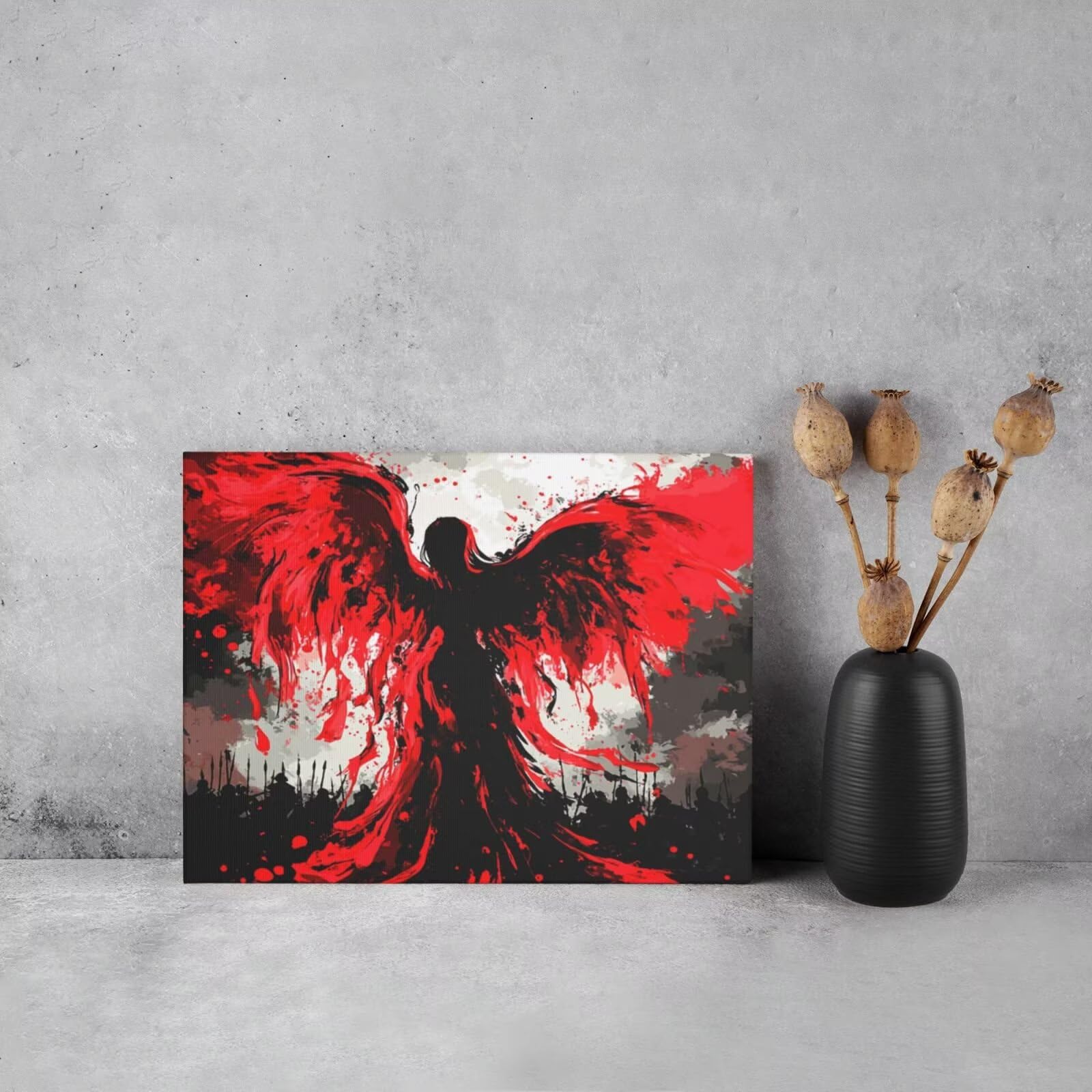 MK387 Malen-nach-Zahlen-Set für Erwachsene, Malen-nach-Zahlen-Set, Motiv: Engel zum Selbermachen, Acrylfarbe nach Zahlen für Erwachsene/Anfänger, Ölgemälde, Basteln für Zuhause, Wanddekoration – (90 x