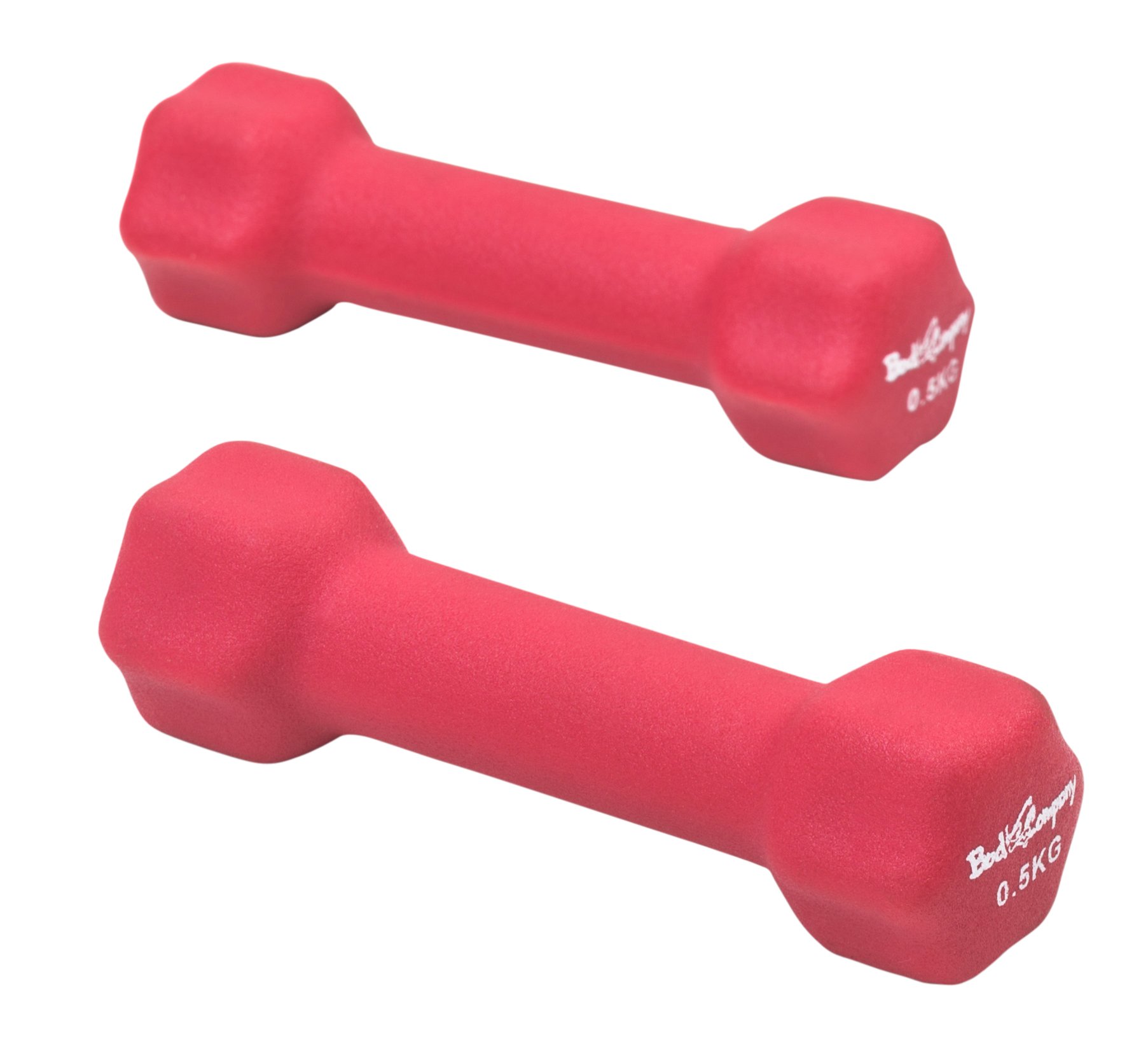 Bad Company Neoprenowe hantle do aerobiku, gimnastyki i fitnessu, 2 x 0,5 kg + 2 x 1 kg + 2 x 1,5 kg + 2 x 2 kg + 2 x 2,5 kg