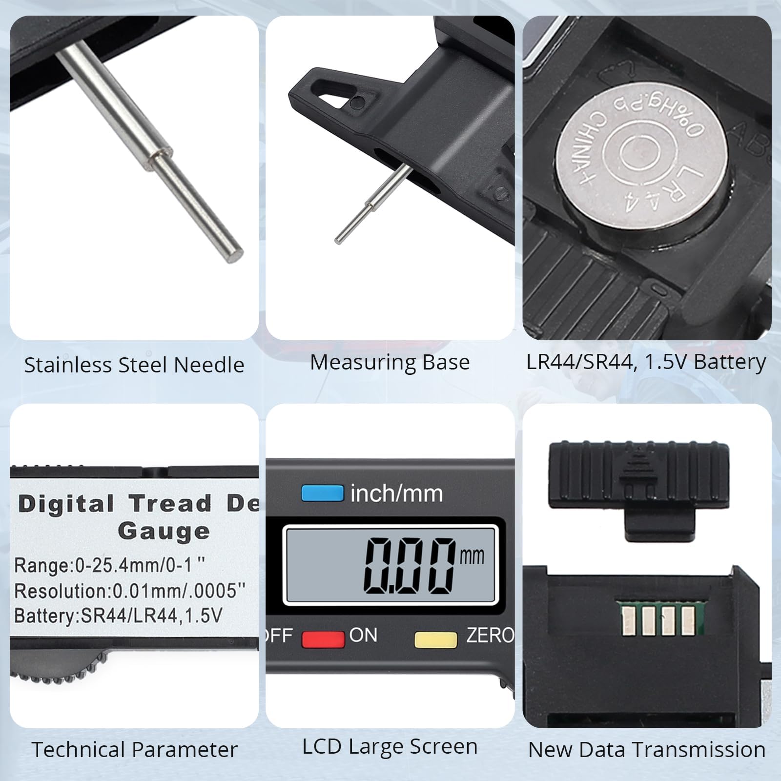 Digital Tire Tread Gauge - Accurate Measurement -5
