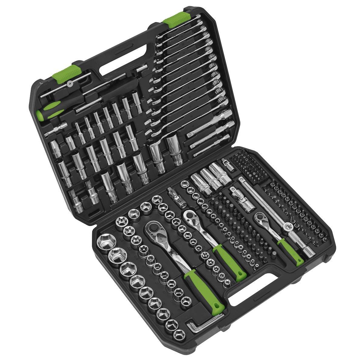Siegen Socket Set 219pc 1/4"", 3/8"" & 1/2""Sq Drive WallDrive® Metric