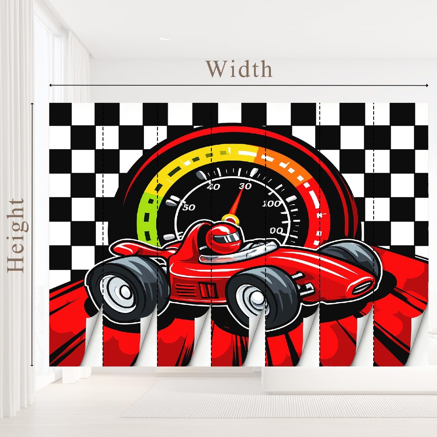 Fototapeta z motywem komiksów, pojazdów, sportowa, tapeta 250 x 150 cm, włóknina, dekoracja ścienna, tapeta ścienna, dekoracja ścienna, tapeta, do nauki, pokoju, salonu, restauracji, samochodu