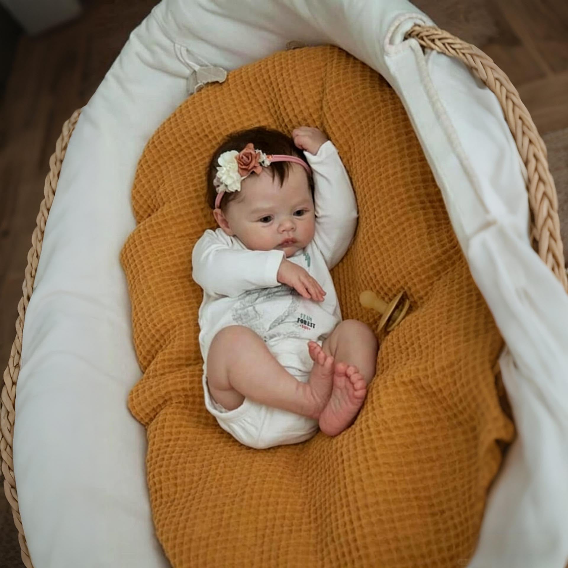 RXDOLL 45 cm realistyczne lalki Reborn Baby Dolls Girl silikonowe pełne ciało winyl realistyczna lalka noworodka dziewczynki pełne silikonowe lalki niemowlęce, które wyglądają jak prawdziwe życie