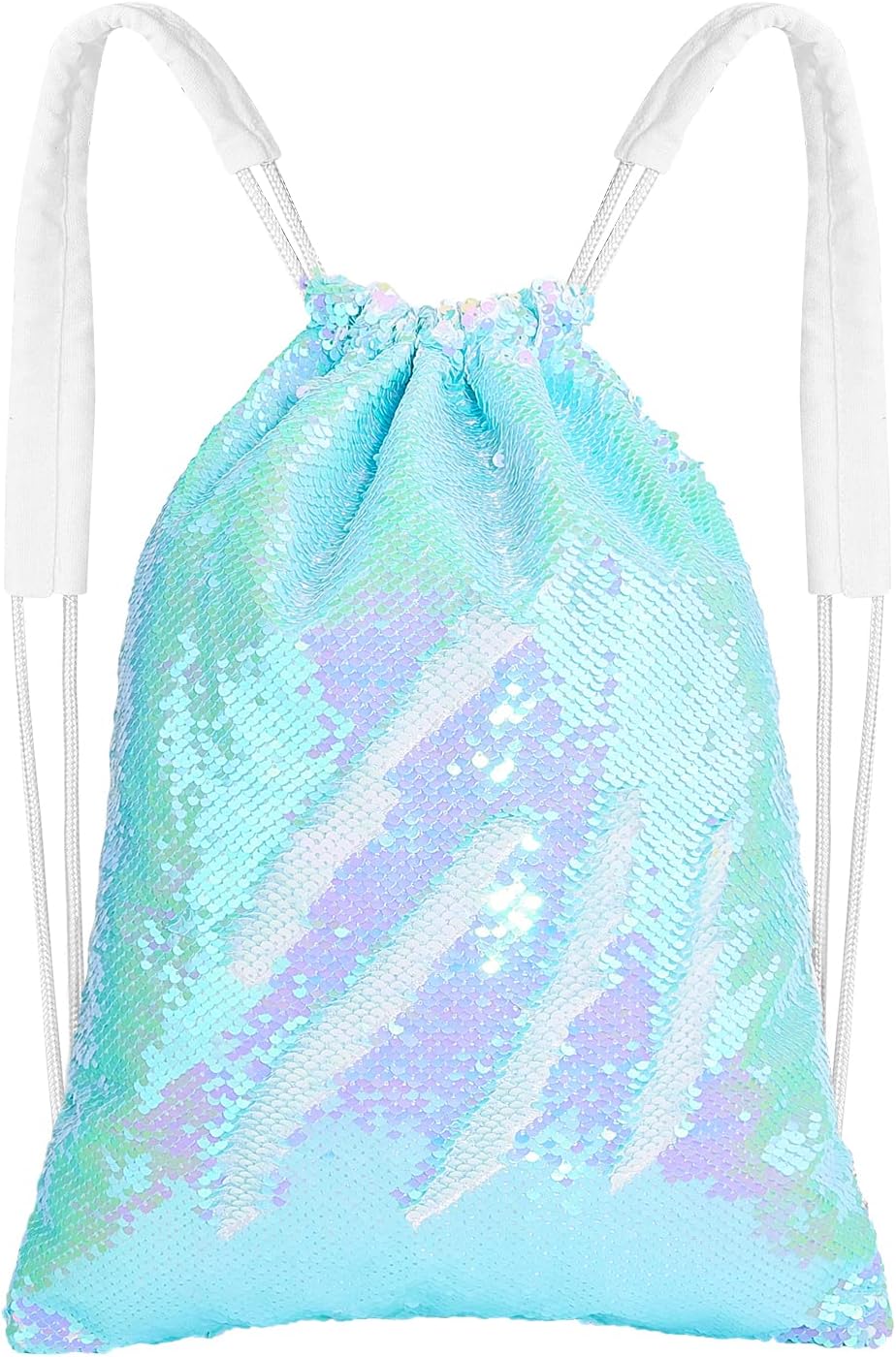 Mermaid Sequin Drawstring Backpack | Gym, Dance, Beach & Swim Bag