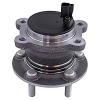 Vista 512 de TRQ Juego de 2 rodamientos de rueda trasera y conjunto de cubo con sensor ABS compatible con Ford Transit Connect 2014-2018