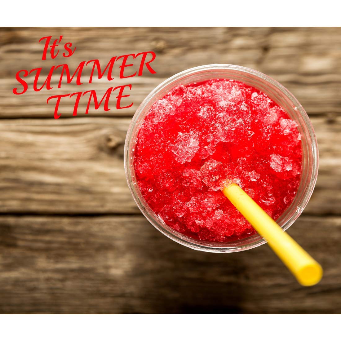 Erdbeere Jarabe de granizado de hielo, granizado de fresa sin azote Rojo 5 l (Paquete de 1)