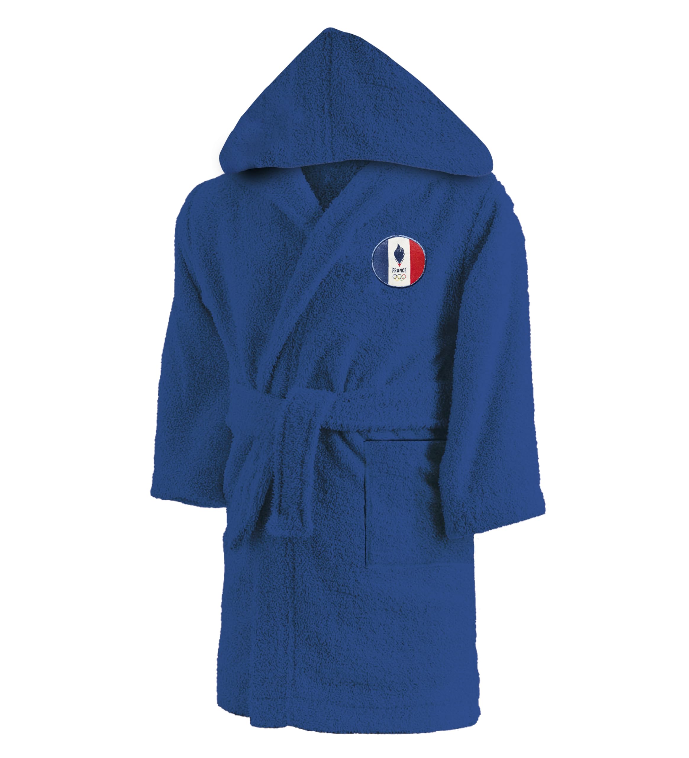 OMYDREAM PARIS Peignoir Enfant 100% Coton OEKO-TEX Taille 6/8 ans Bleu