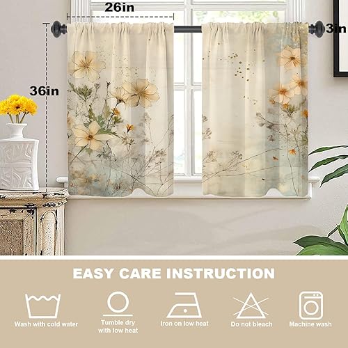 Miniatura 464 de Cenefas de cocina modernas con patrón de cobre marrón dorado para ventanas, cenefas opacas abstractas de marcas de arañazos y cortinas opacas