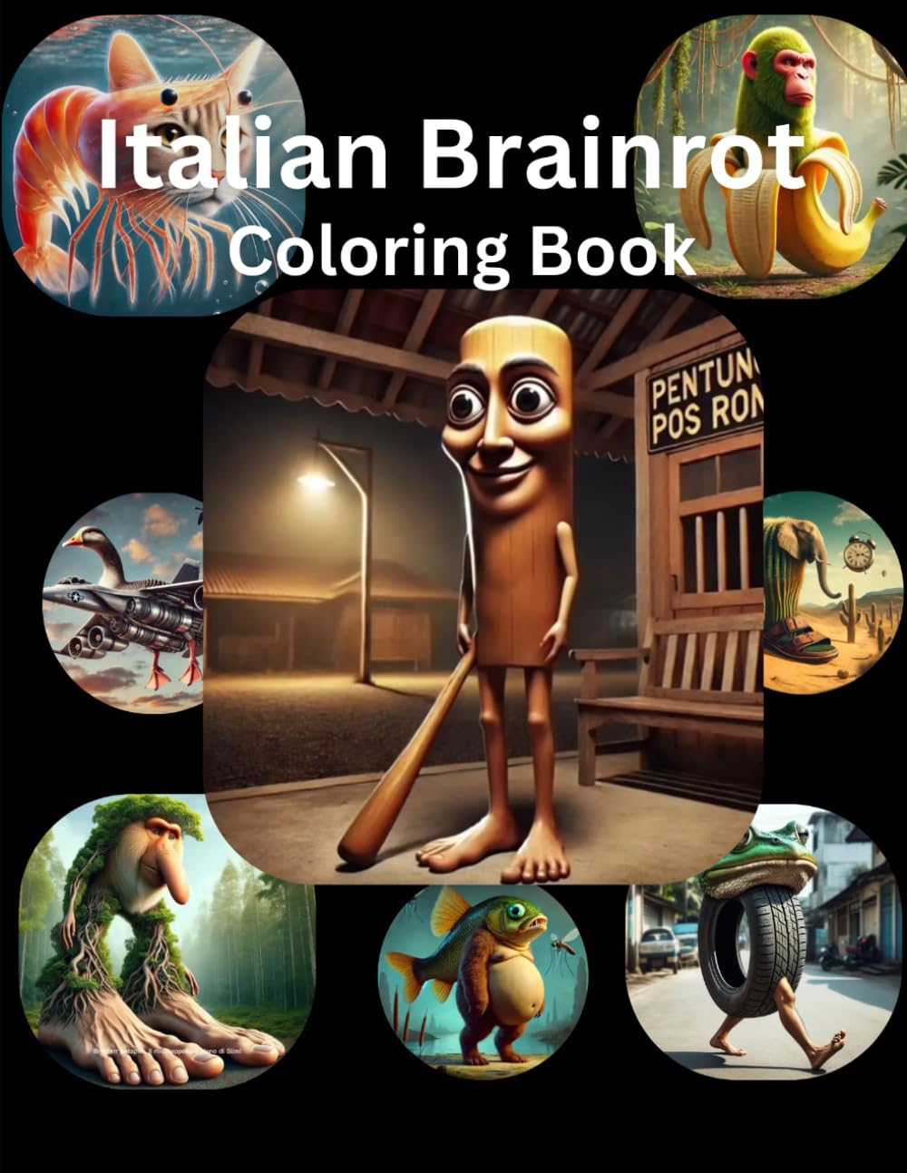 Italian Brainrot Coloring Book: For Ages 10+ and Emotionally Unstable Adults