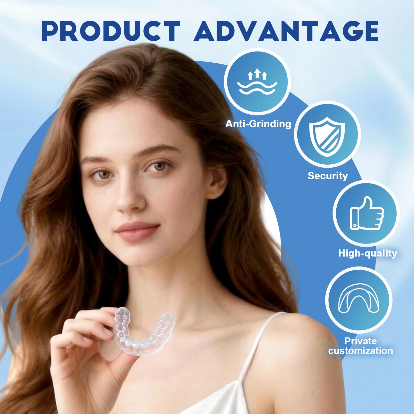 4 Piezas FéRulas Descarga Bruxismo, Ferula Antironquidos, Prevenir El Roncar Protector Bucal Para Dormir, Moldeable Disfruta De Un SueñO Tranquilo, Reutilizable