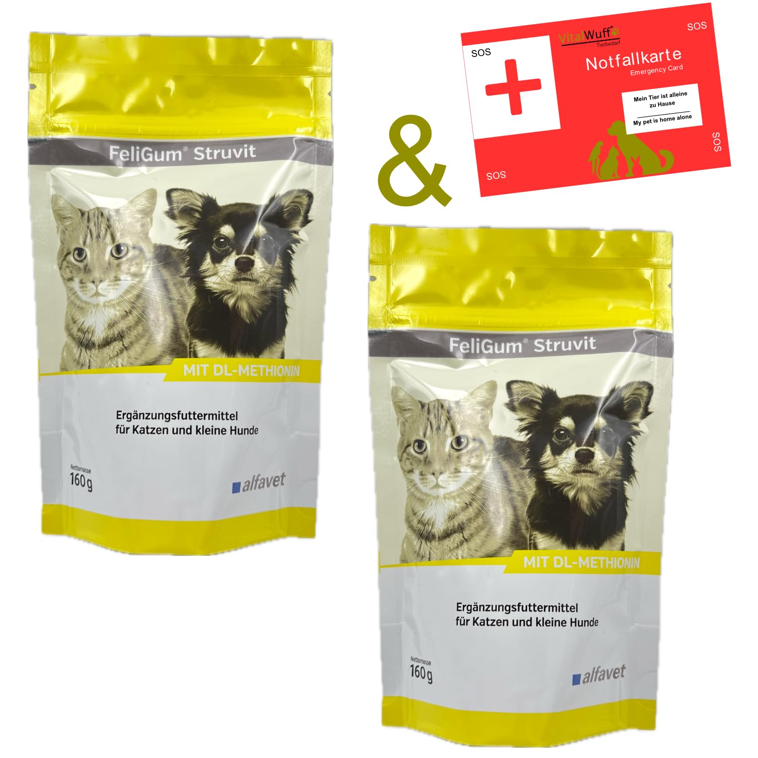 Alfavet FeliGum Struvit 2x160g Hund Katze unterst. Auflösung von Struvitsteinen