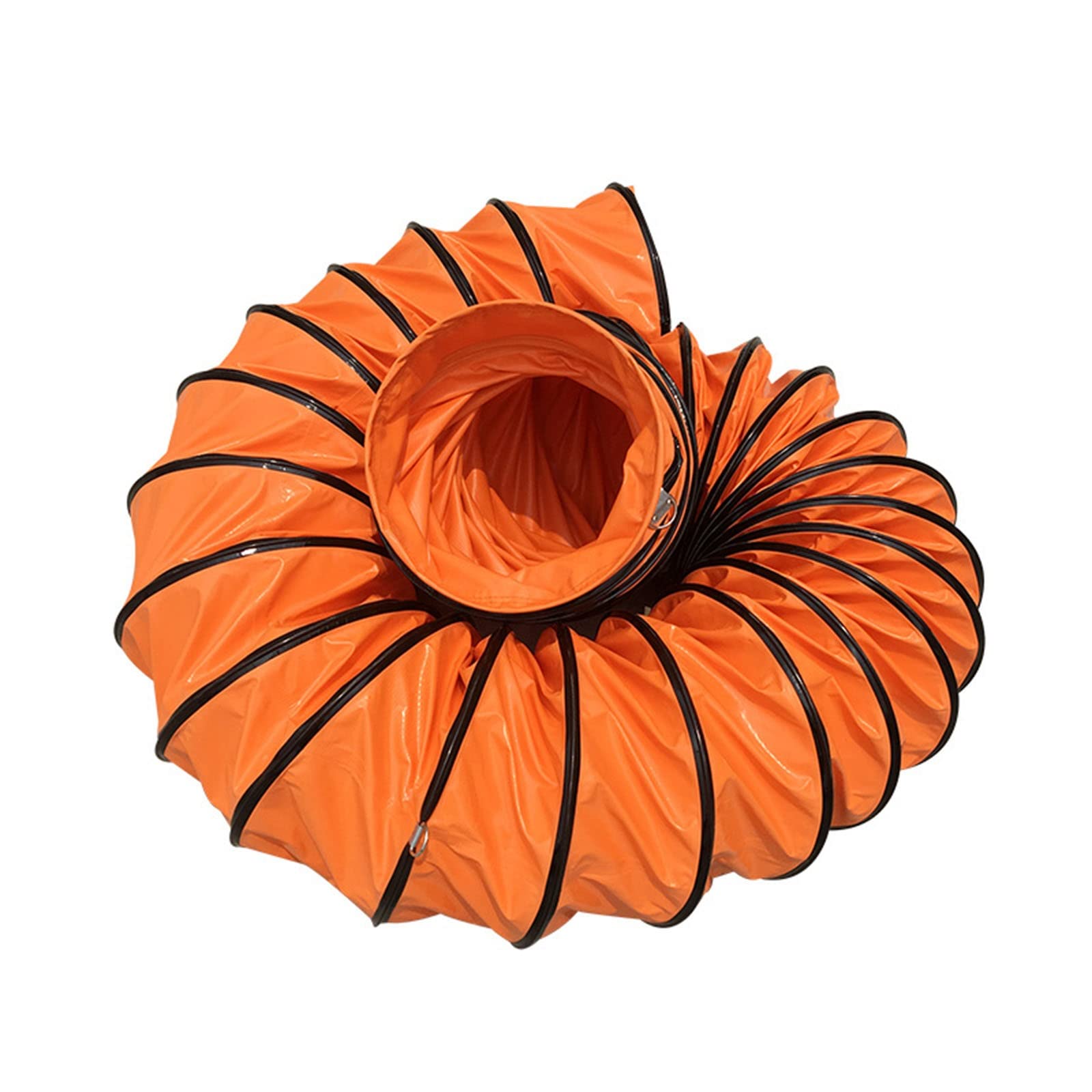 Manguera flexible de 5 m/10 m, tubo de ventilación de PVC HVAC para calefacción y refrigeración, conducto portátil con cuerda ajustable y anillos en D