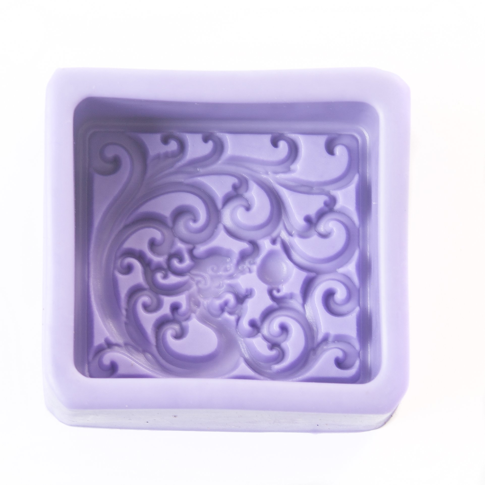 Moule en silicone vagues fractales à 10 cavités carrées pour démoulage facile