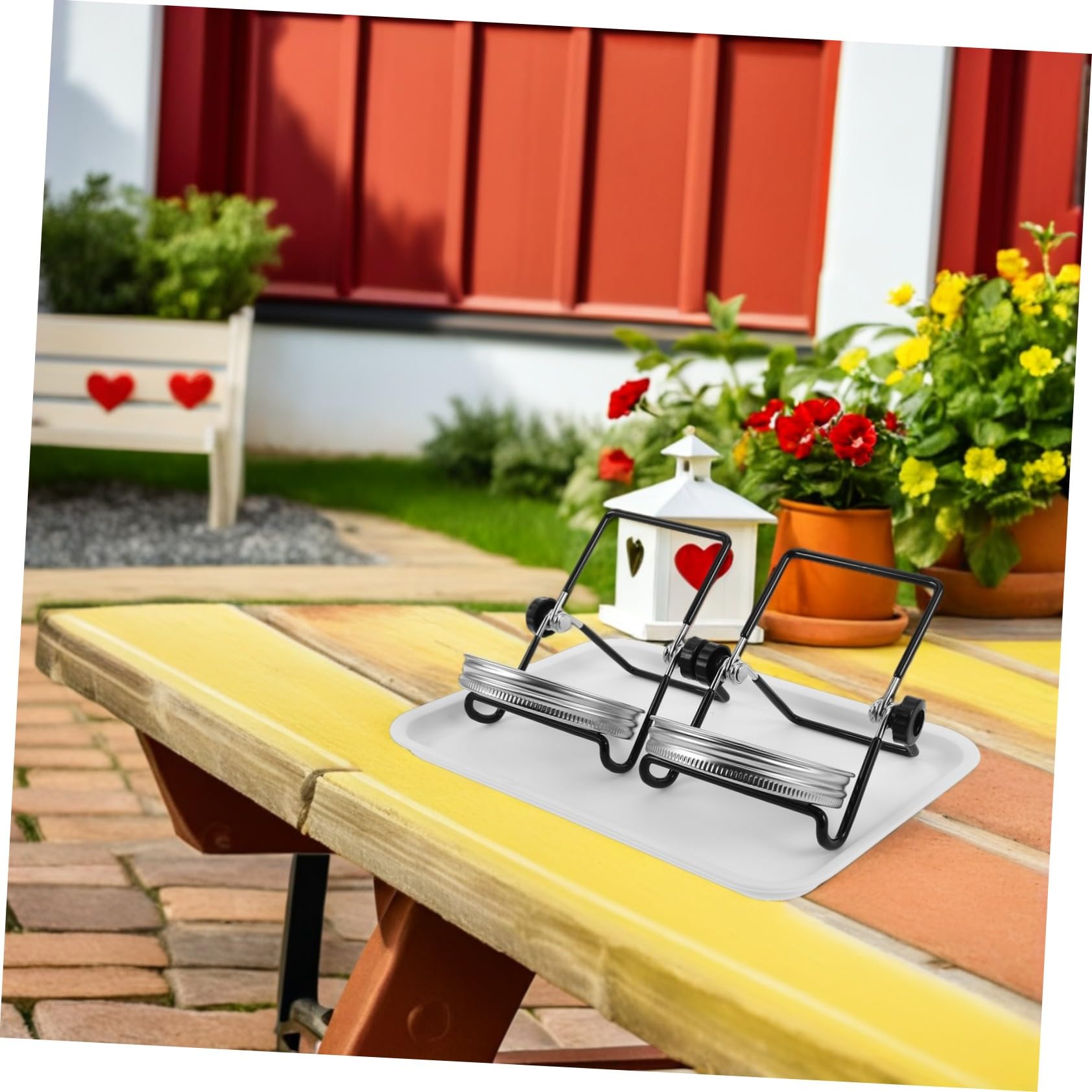 HANABASS 2 Juegos Kit de Germinación para Tarros de Boca Ancha con Tapas y Malla de Acero Inoxidable Soporte y Bandeja para Brotes Ventilación Óptima y Fácil Limpieza para Cultivo Casa