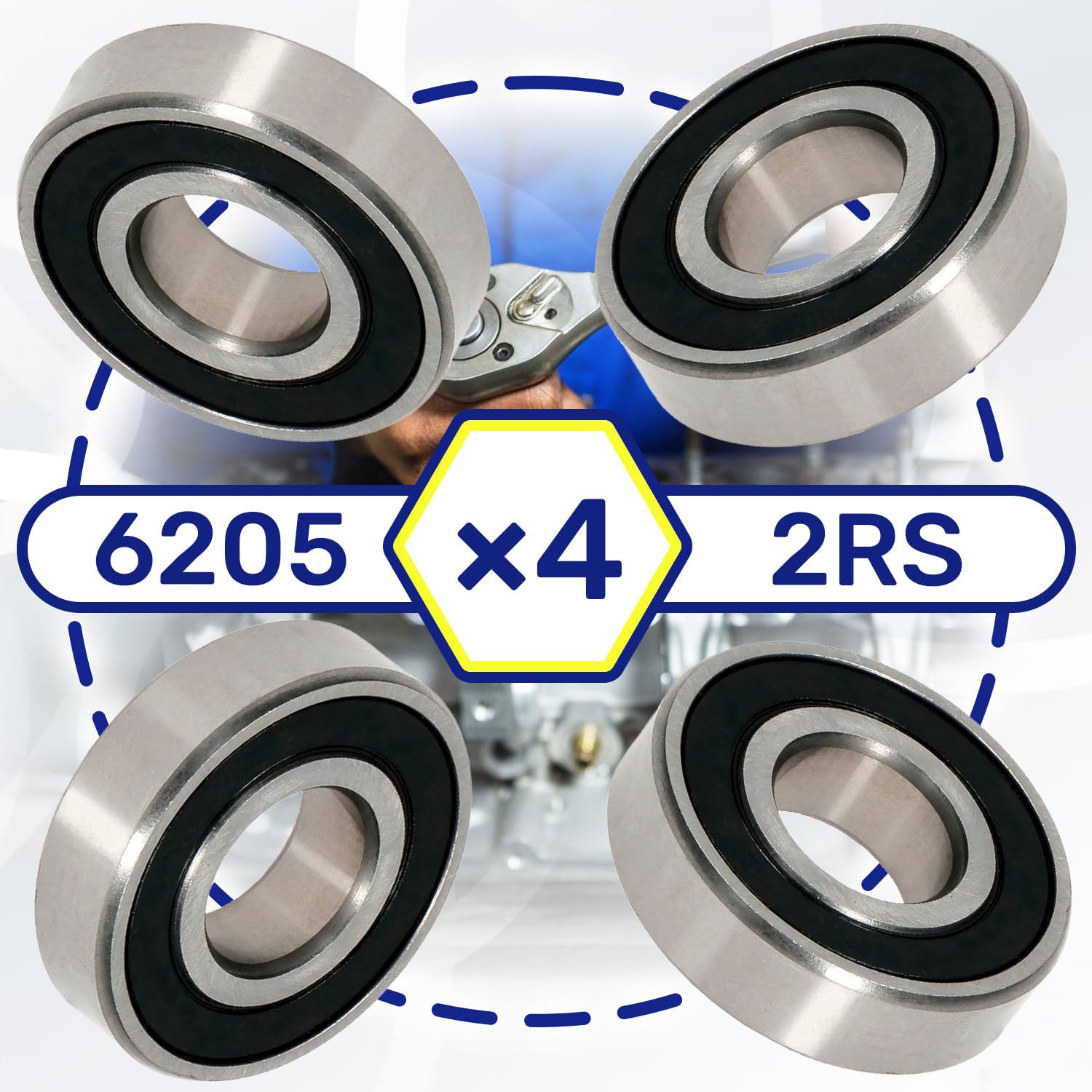 2 Stück Kugellager 6307 2RS – 35x80x21 Mm, Doppelt Abgedichtet Für Motoren & Industrie