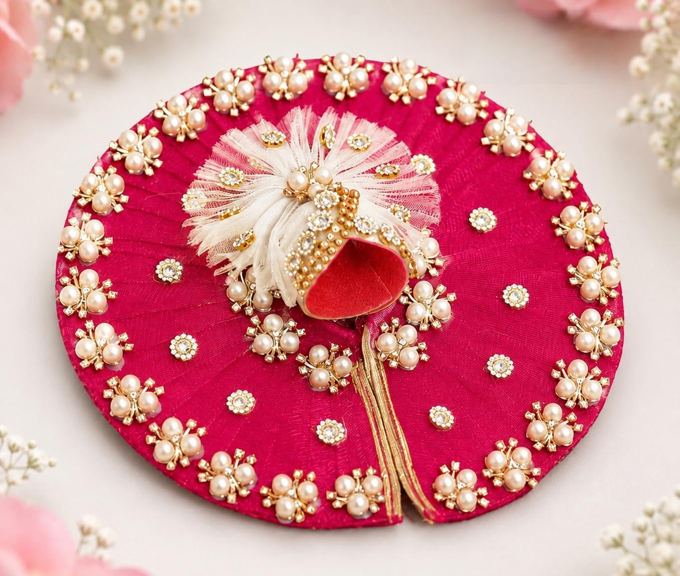 Size 1no. Laddu Gopal ji Special Fancy Dress with pagdi kanha ji poshak Thakur ji Dress Krishna ji poshak kanha ji poshak Laddo Gopal ji Beautiful Dress-image-31