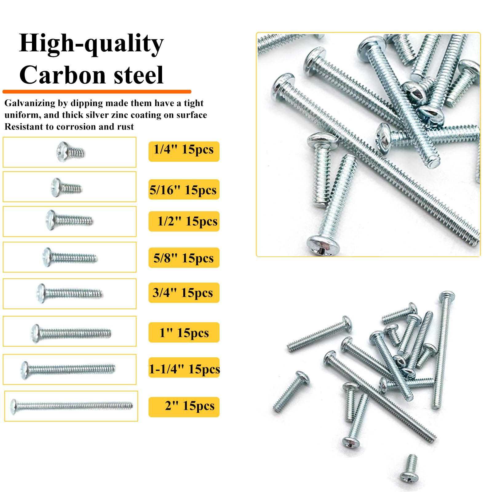 120 Machine Screws - #6-32 Assortment Kit -3 120 Machine Screws - #6-32 Assortment Kit -3