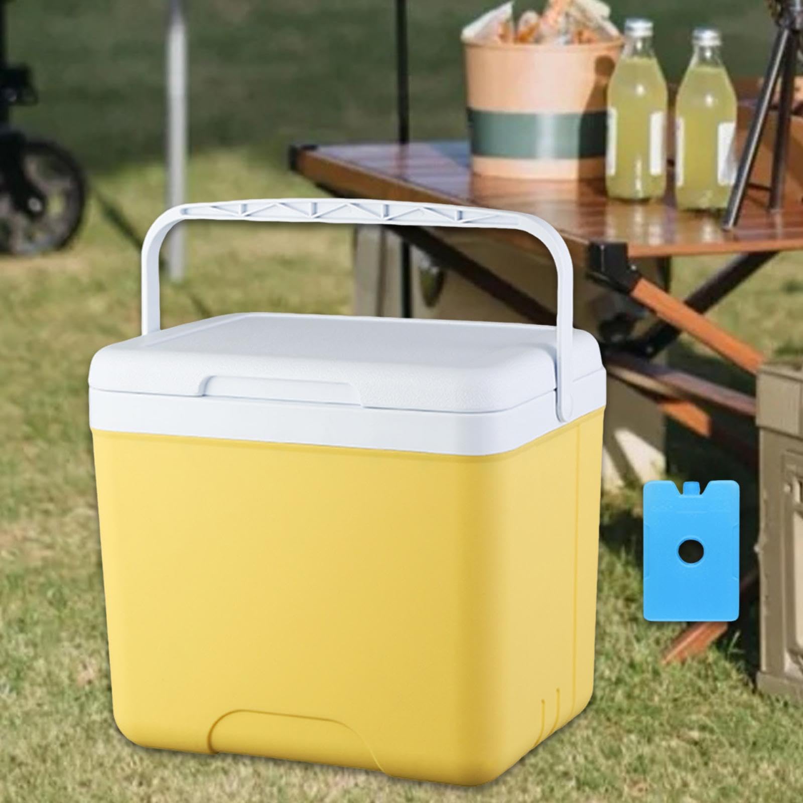 Nevera Portátil Aislada, Cubo de Hielo, Cubo para Bebidas, Asa, Organizador Portátil, Estuche de Almacenamiento para Camping para Alimentos, Playa, Ba