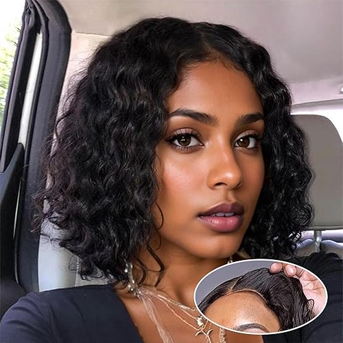 Starmo Wear and Go - Pelucas de cabello humano sin pegamento, precortadas 5x5, con cierre de encaje HD, listas para usar, pelucas de cabello humano