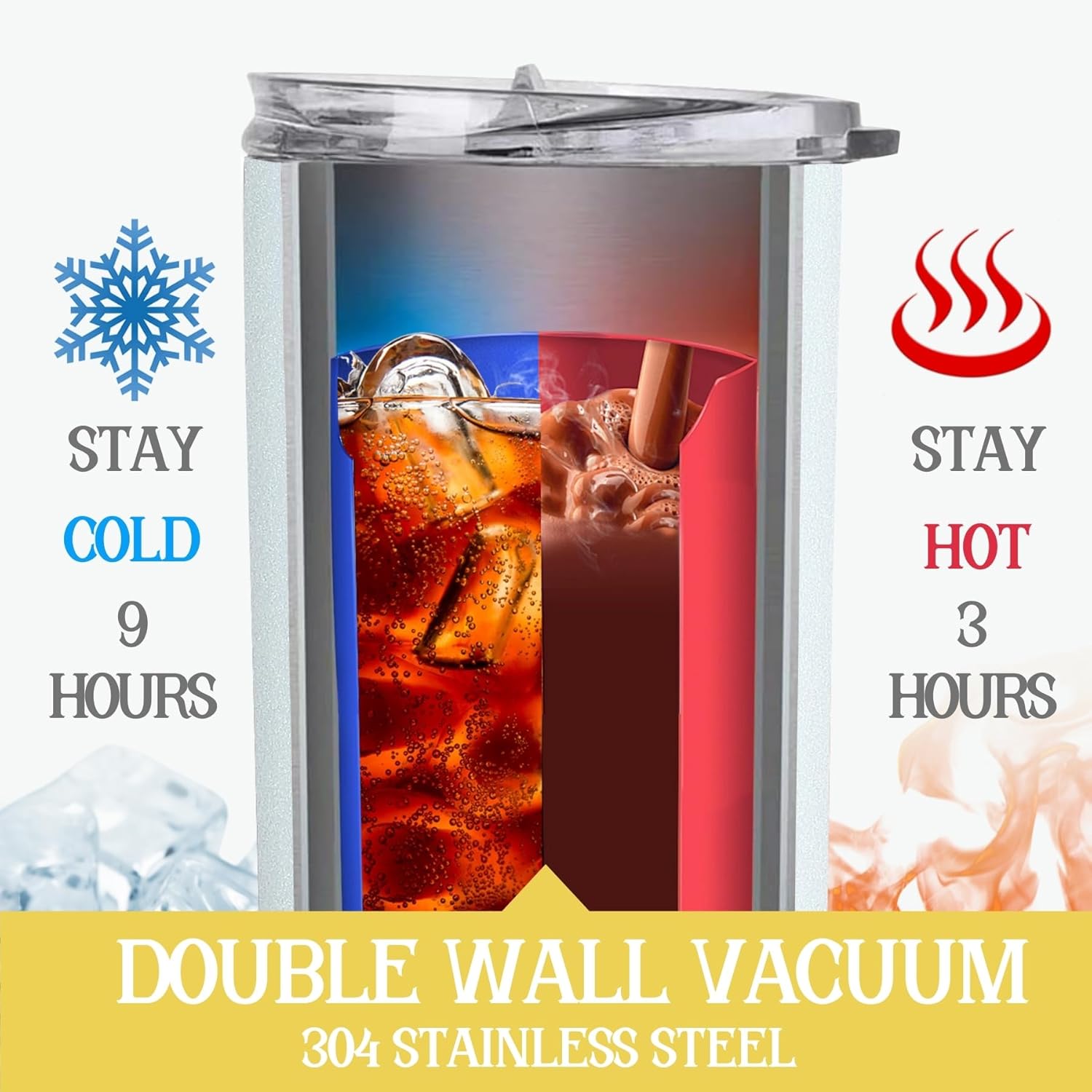 Onebttl Pineapple Gifts for Women, 20o Skinny Stainless Steel Insulated Tumbler - Watercolor - Image 6