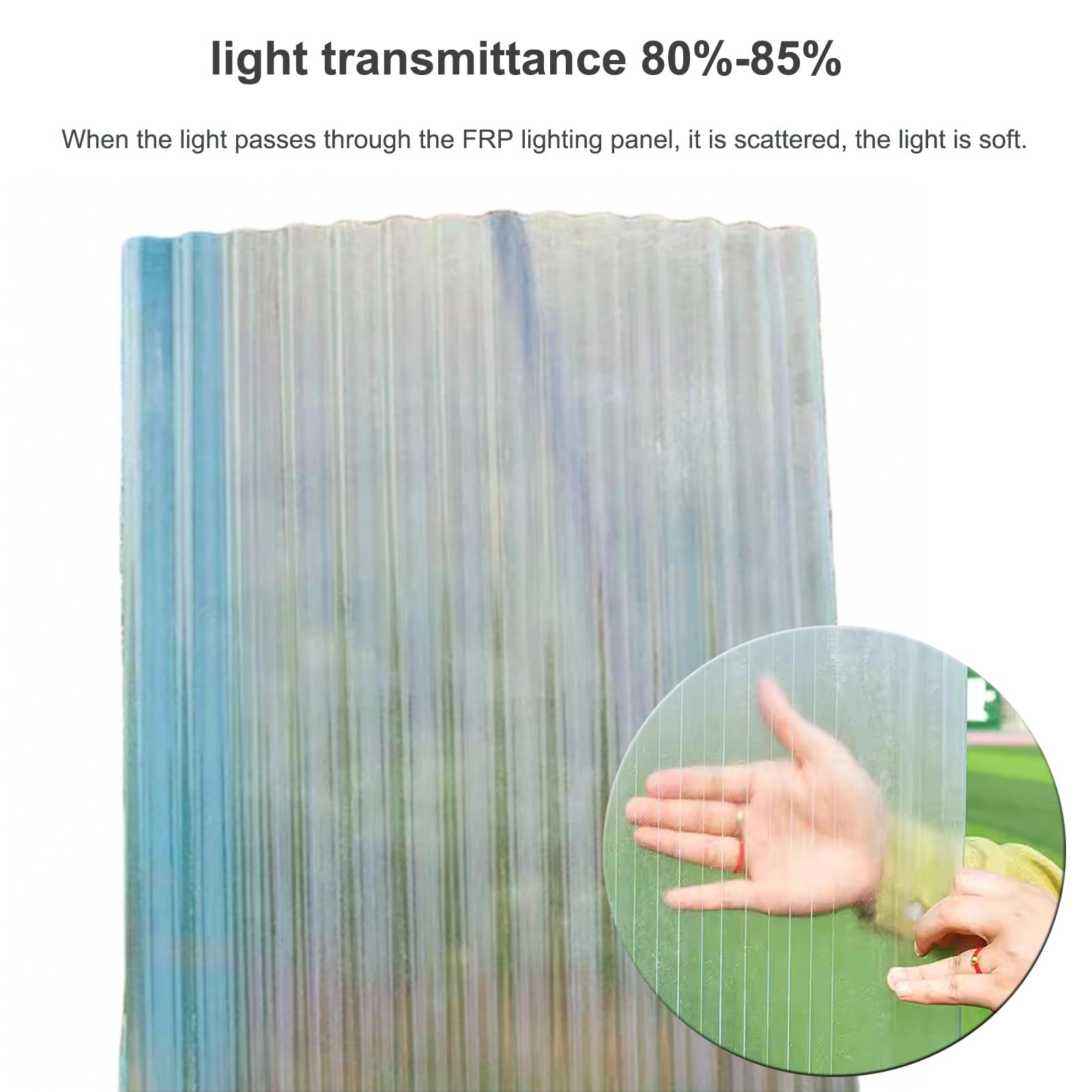 ClearRoof Platten aus Wellpappe, 1,8 mm, regendicht, Tageslicht, Garage, Schuppen, Gewächshausverkleidung, Ersatz, 5 Stück