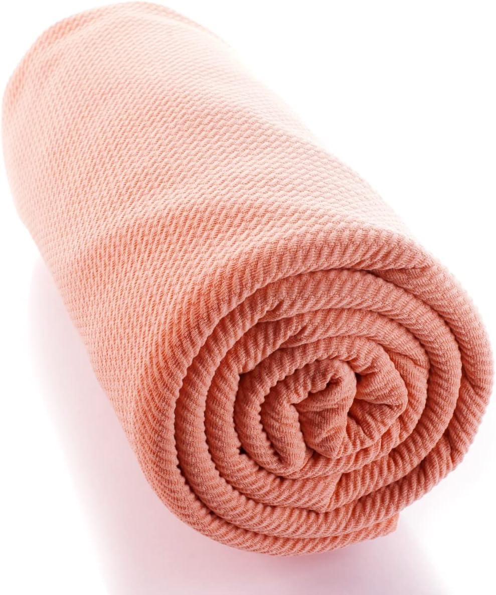 Liverpool Bullet Fabric Textured Knit Jersey 4 Way Stretch - Peach 1 Yard