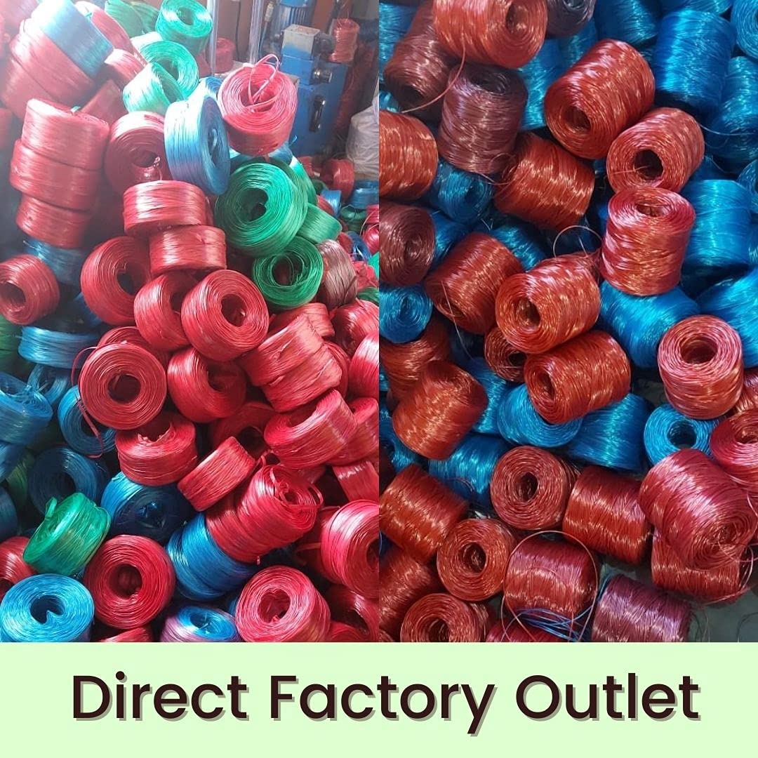 Buildingshop (Pack 2) Plastic Rope/Sutli Rassi Rope for Craft/Thread Roll Used for Packaging/Gardening Twine/Craft String/Tying Thread 400 Meter (Multi-Color) - Image 6 thumbnail