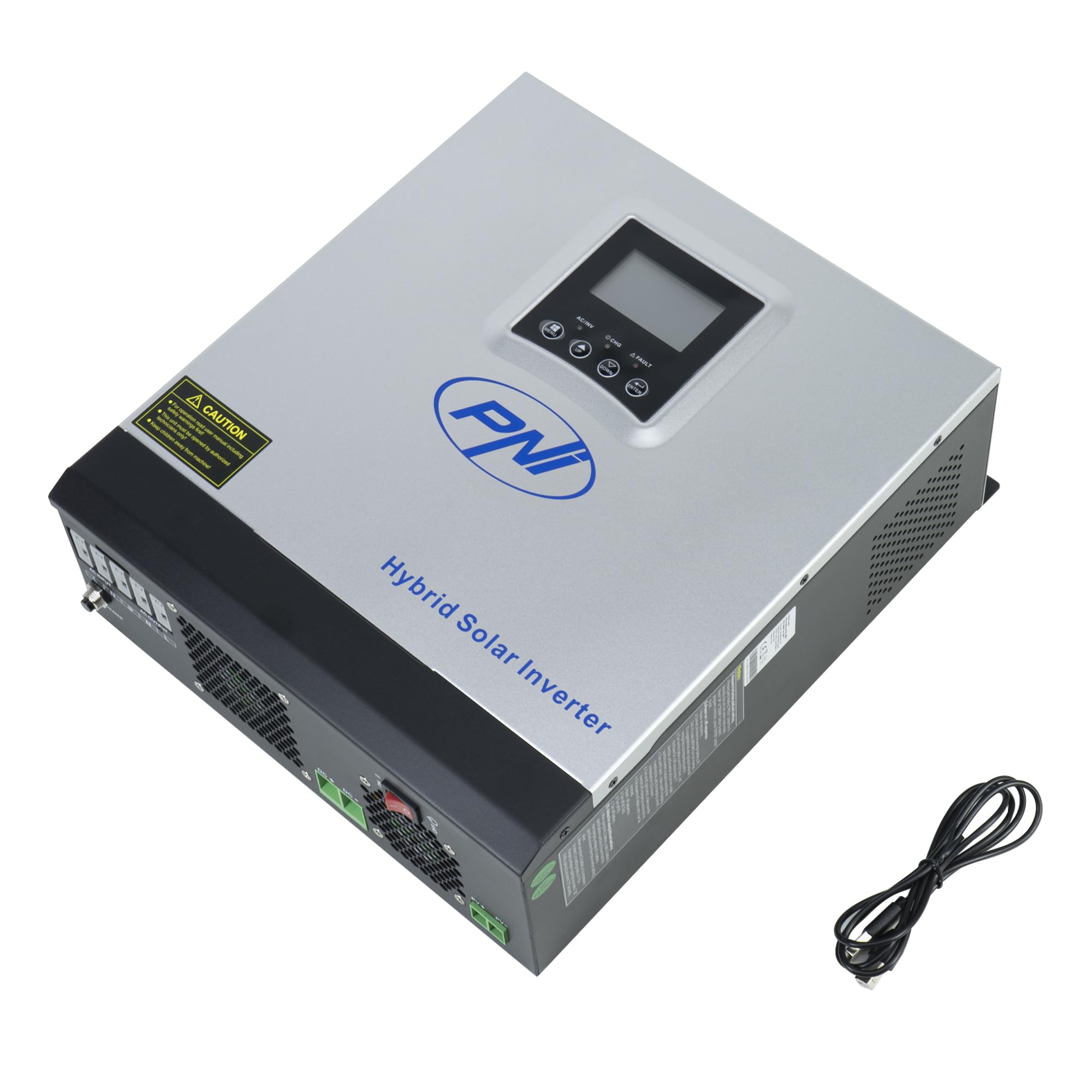 PNI GreenHouse SC1800C PRO Inverter solare, 3KW 13A 3000VA, 24V, MPPT 60A, Off Grid Pure Sine Hybrid