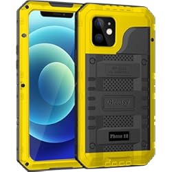 Funda Acuatica Iphone 12 Pro Beeasy Funda para iPhone 12 Impermeable,Antigolpes con Protector de Pantalla.360°Protección Rígida Robusta Antigravedad Carcasa Resistente al Impacto Militar Duradera Blindada Fuerte, Amarillo