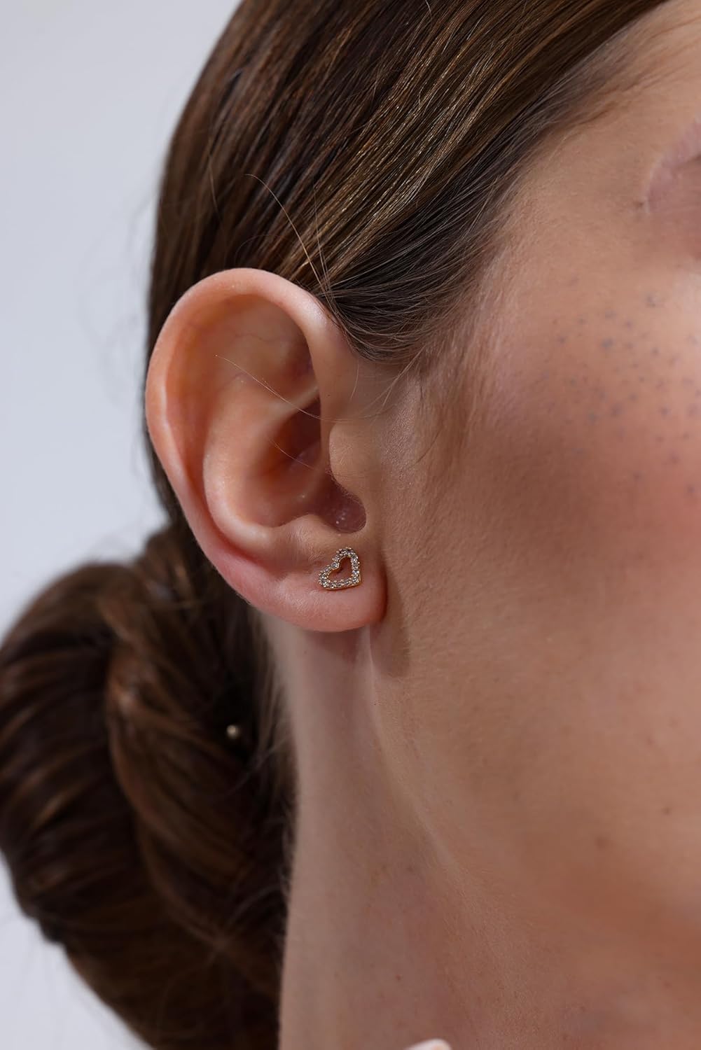 Wish Carat 14k Gold Stud Earrings - Hypoallergenic Earrings, Dainty Jewelry for Women | Butterfly, Heart Gold Earrings - Image 5