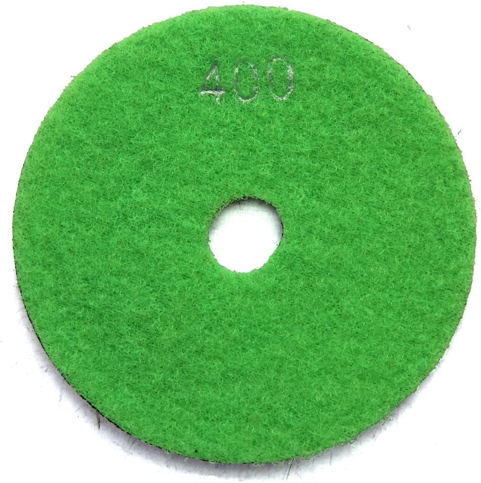4 Inch Diamond Dry Polishing Pads Tools for Marble Granite Stone (Grit 50, Pack of 10, Standard A)
