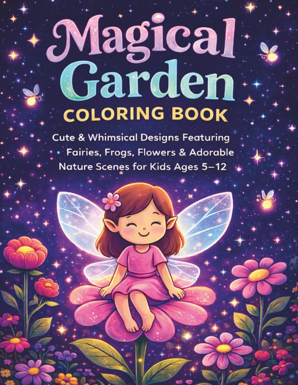 Magical Garden Coloring Book: Cute & Whimsical Designs Featuring Fairies, Frogs, Flowers & Adorable Nature Scenes for Kids Ages 5–12