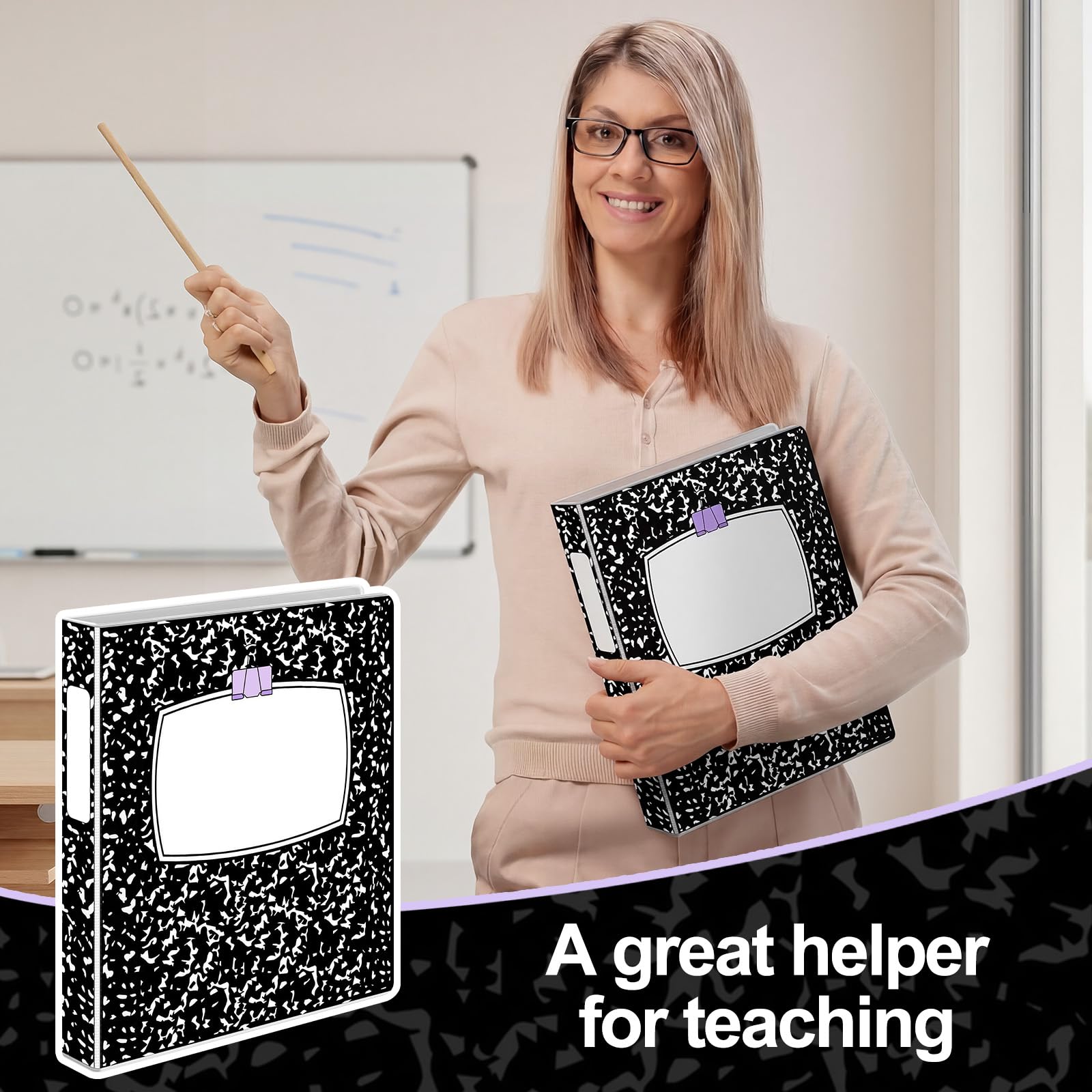 ReliThick 6 raccoglitori a 3 anelli da 2,5 cm, per insegnanti, contiene 175 fogli, adatto per carta da 21 x 28 cm, per rientro a scuola, classe, ufficio, organizzazione domestica