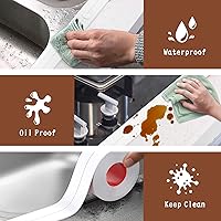 Vista 4 de Cinta para calafatear, 3 rollos de cinta selladora, tira de calafateo blanca impermeable autoadhesiva para baño, cocina, ducha, bañera, inodoro