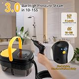 2500W Handheld Steam Cleaner 1600ml Tank with Handle-Controlled Switch 3 Levels High Temperature Pressurized Machine Cleaning Steamer for Car, Windows, Kitchen, Floor, Furniture (UK) - 4