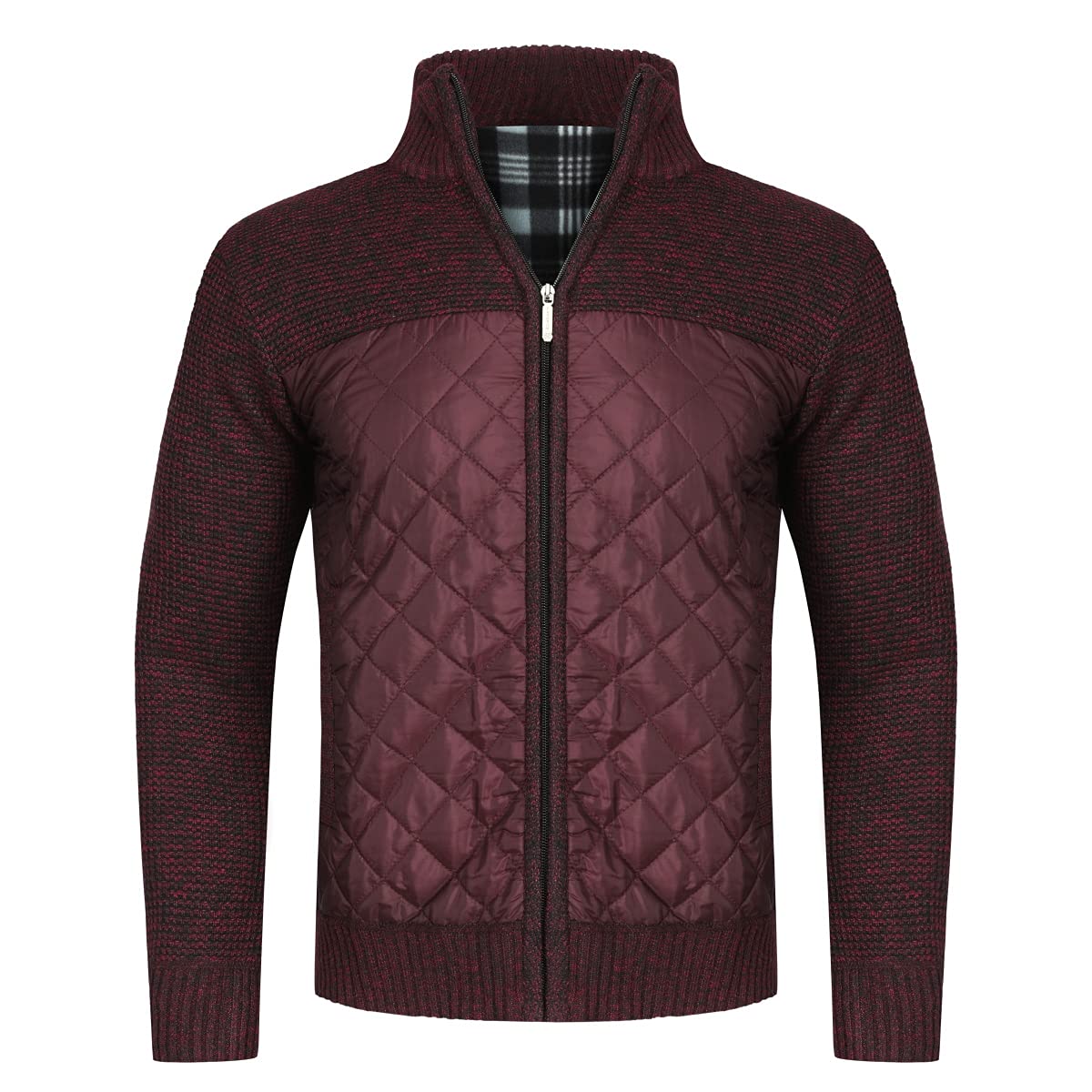 YOUTHUP Chaqueta de Punto Cárdigan para Hombre Forro Polar Suéter Grueso Invierno Cálida